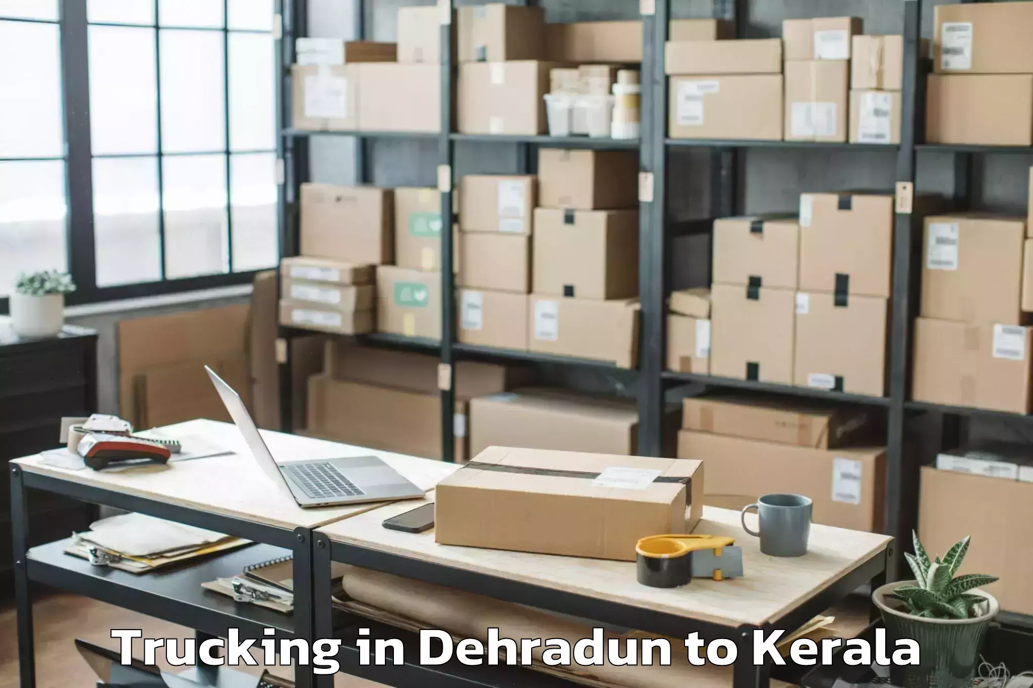 Book Your Dehradun to Naduvannur Trucking Today